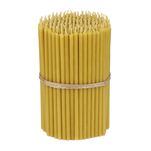 NKlaus 990g. Bienenwachs Altarkerzen Kirchenqualität dünne Kerzen Ritualkerzen - Bienenwachskerzen Gelb (ca. 250 St.) 36261 von NKlaus