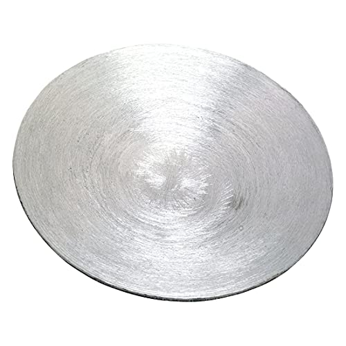 NKlaus Aluminium Kerzenteller Ø12,5cm Kerzenhalter Silber schieferoptik Kerzenhalter gewölbt 10346 von NKlaus