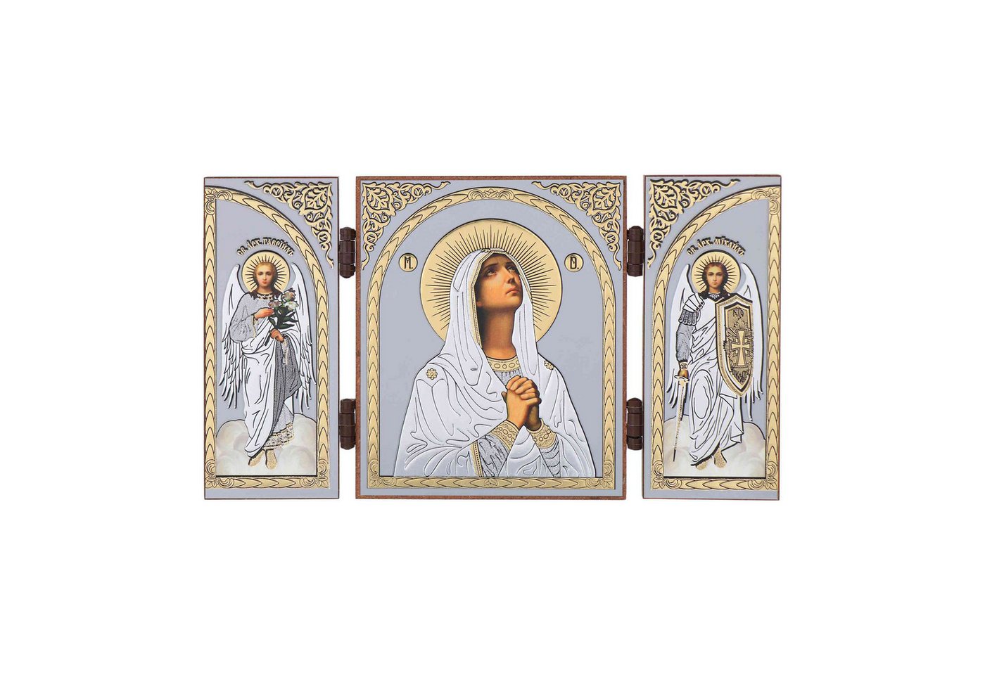 NKlaus Bild Deva Maria Ikone Triptychon Christlich Holz Reise Altar Ikonografie 16, Religion von NKlaus