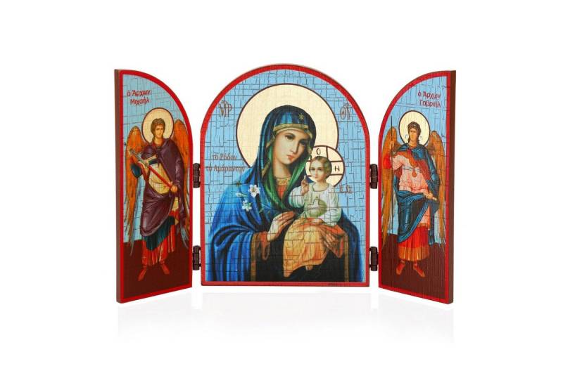 NKlaus Bild Gottesmutter Nicht Verwelkende Blume Ikone Triptychon 25x16cm Christli, Religion NKlaus Bild Gottesmutter Nicht Verwelkende Blume Ikone Triptychon 25x16cm Christli, Religion von NKlaus