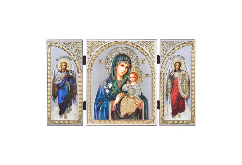 NKlaus Bild Gottesmutter Nicht Verwelkende Blume Ikone Triptychon Holz Reise Altar, Religion NKlaus Bild Gottesmutter Nicht Verwelkende Blume Ikone Triptychon Holz Reise Altar, Religion von NKlaus