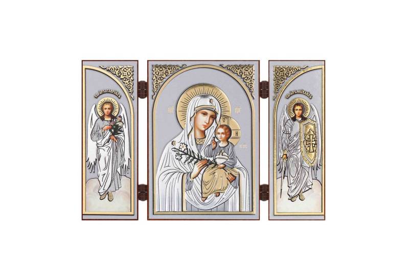 NKlaus Bild Gottesmutter Nicht Verwelkende Blume Ikone Triptychon Holz Reise Altar, Religion NKlaus Bild Gottesmutter Nicht Verwelkende Blume Ikone Triptychon Holz Reise Altar, Religion von NKlaus