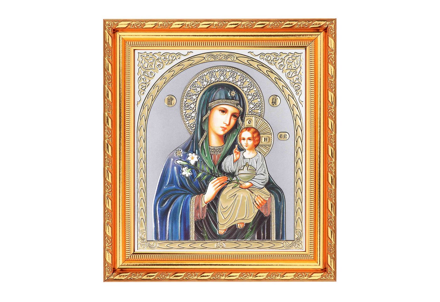 NKlaus Bild Gottesmutter Nicht Verwelkende Blume Ikone im Rahmen mit Glas 21x18cm, Religion NKlaus Bild Gottesmutter Nicht Verwelkende Blume Ikone im Rahmen mit Glas 21x18cm, Religion von NKlaus