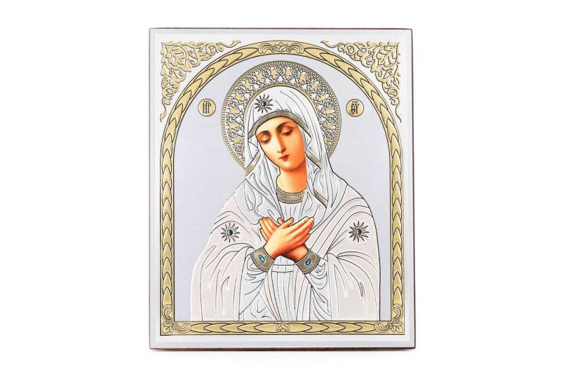NKlaus Bild Gottesmutter Rührung Holz Ikone 15x18cm christlich orthodox religiös S, Religion von NKlaus
