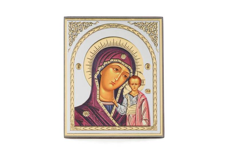NKlaus Bild Gottesmutter Von Kazan Holz Ikone 10x12cm christlich orthodox 11349, Religion von NKlaus