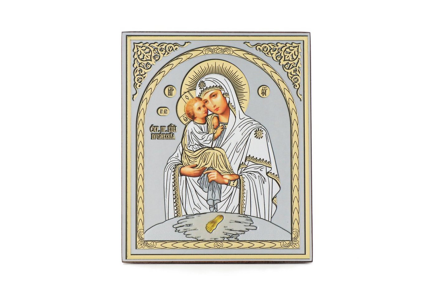 NKlaus Bild Gottesmutter Von Pochaev Holz Ikone 10x12cm christlich orthodox 11347, Religion von NKlaus