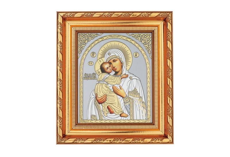 NKlaus Bild Gottesmutter Von Wladimir Ikone im Rahmen Glas 14x16cm christlich orth, Religion von NKlaus