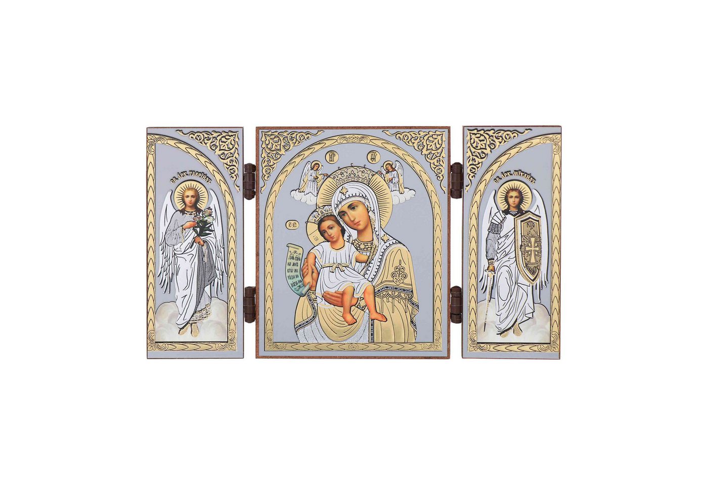 NKlaus Bild Gottesmutter Würdig Ist Ikone Triptychon Christlich reise Altar Holz 1, Religion von NKlaus