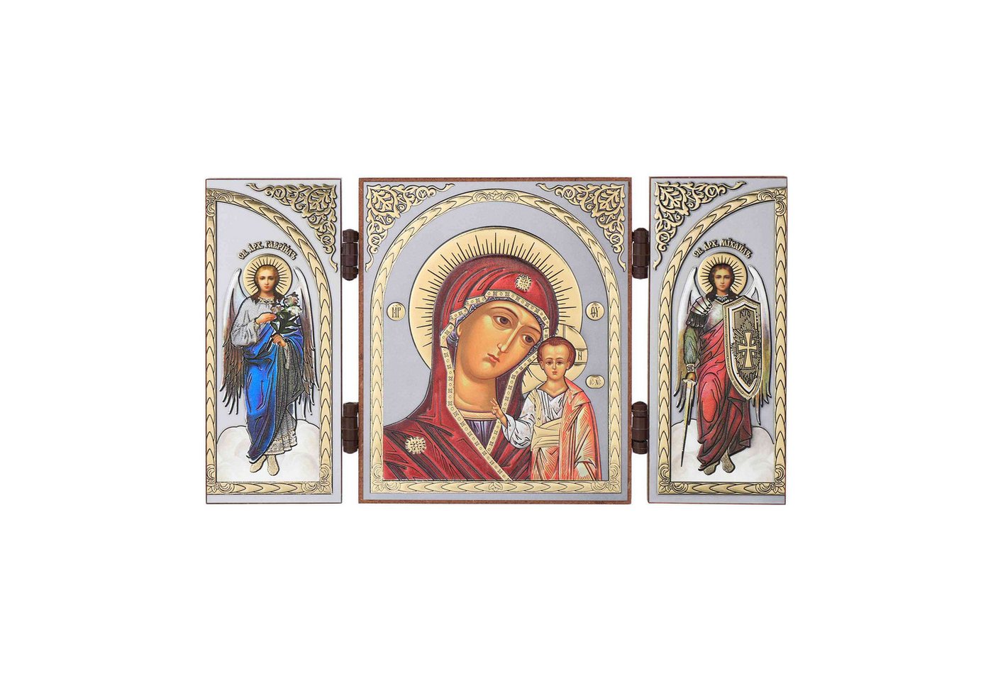 NKlaus Bild Gottesmutter von Kazan Ikone Triptychon Christlich Holz Altar Ikonogra, Religion von NKlaus