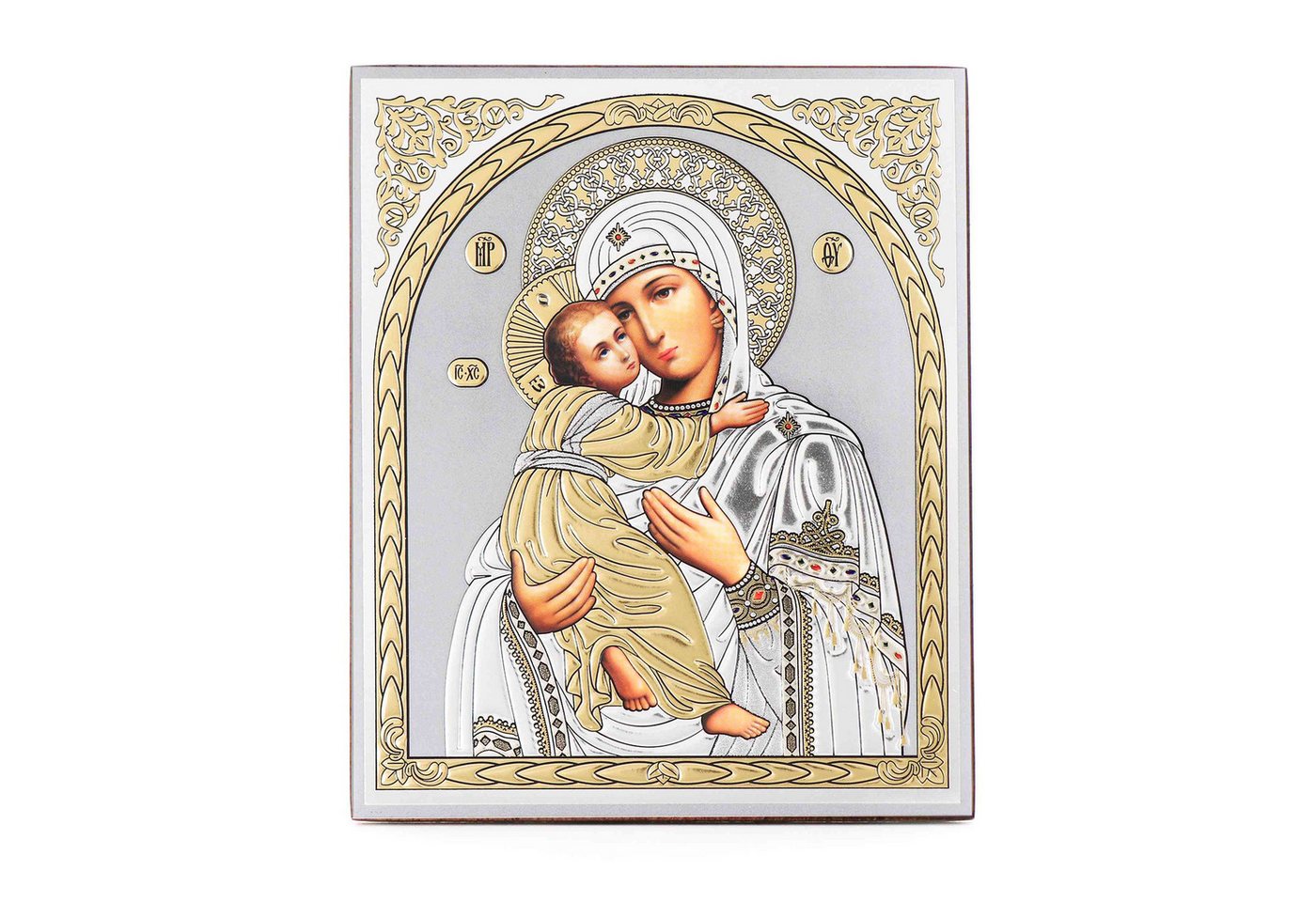 NKlaus Bild Gottesmutter von Wladimir Holz Ikone 15x18cm christlich Segen Ikonogra, Religion von NKlaus