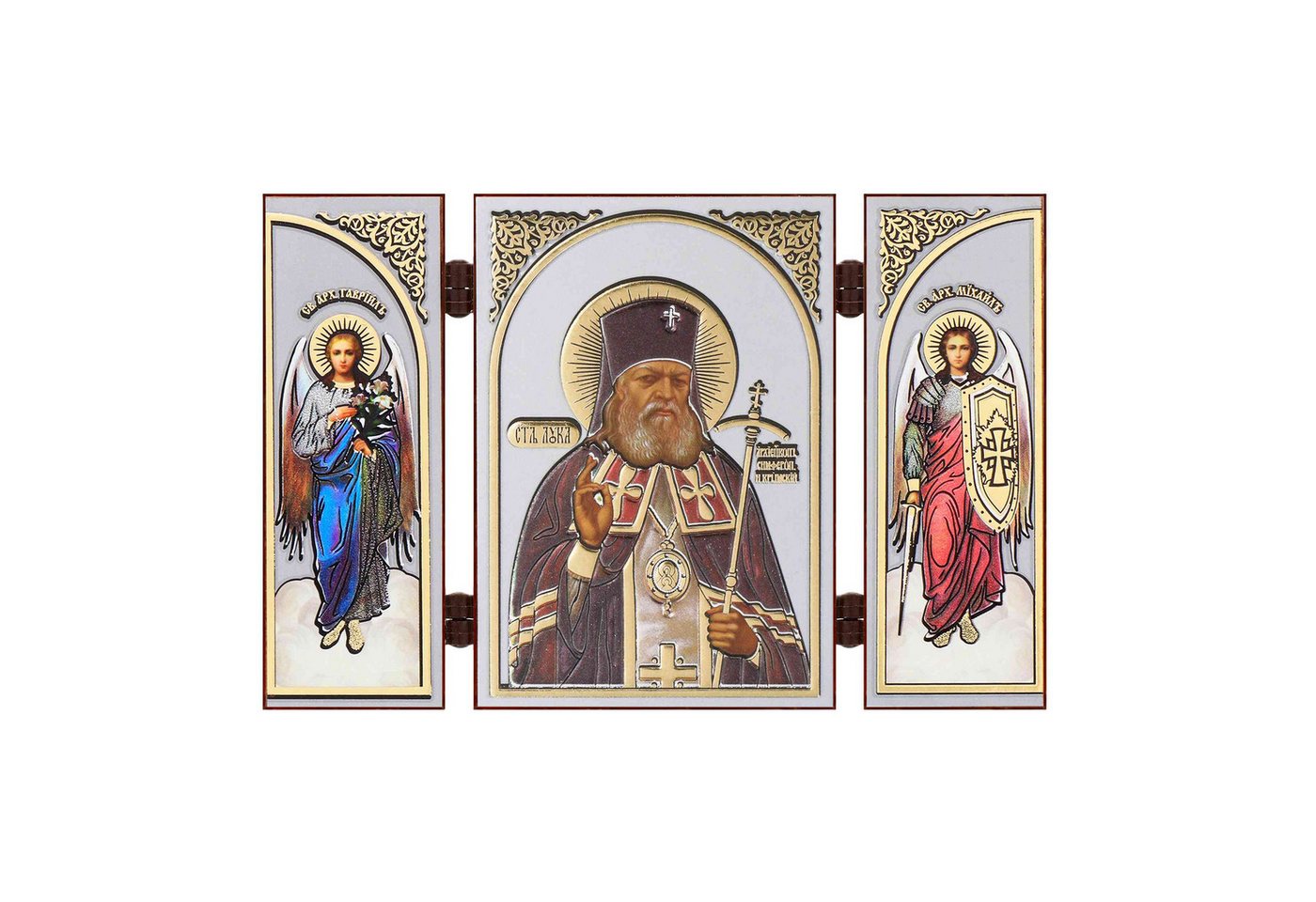 NKlaus Bild Heiliger Luka dem Chirurgen Ikone Triptychon Christlich Holz Altar 168, Religion von NKlaus