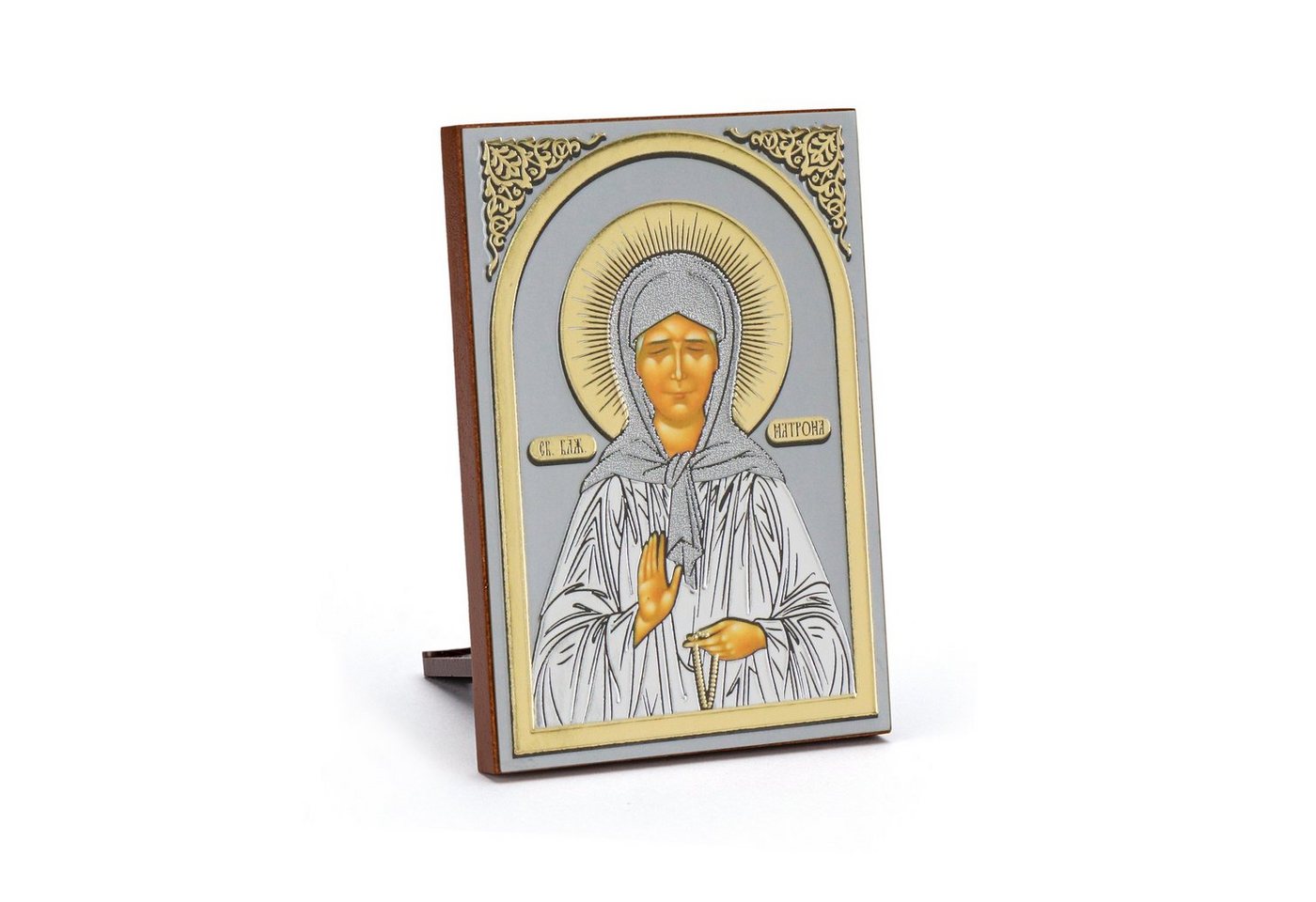 NKlaus Bild Ikone Heilige Matrona Holz 6x8,5cm christlich 11083, Religion von NKlaus