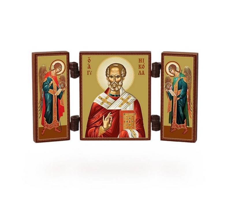 NKlaus Bild Ikone - Heiliger Nikolaus - christliche reise Altar Holz Triptychon, Religion von NKlaus
