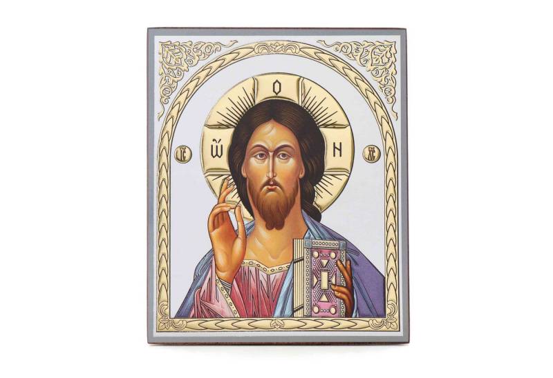 NKlaus Bild Jesus Christus Holz Ikone 15x18cm christlich orthodox religiös Ikonogr, Religion von NKlaus