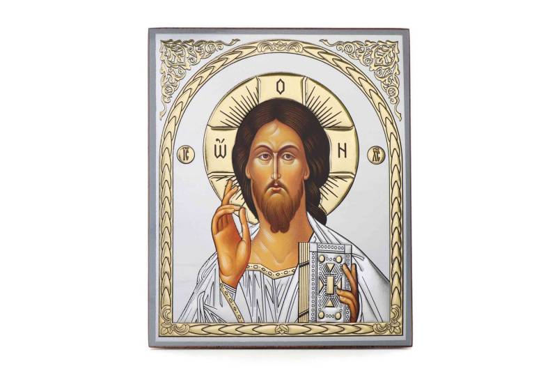 NKlaus Bild Jesus Christus Holz Ikone 15x18cm christlich orthodox religiös Segen 1, Religion von NKlaus