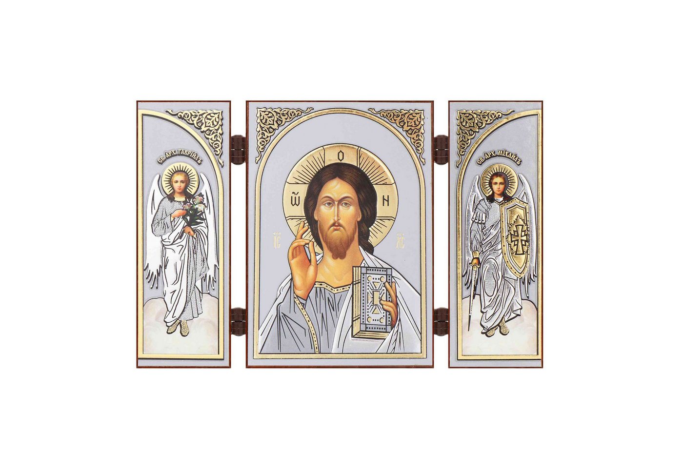 NKlaus Bild Jesus Christus Ikone Triptychon Christlich Holz reise Altar Ikonografi, Religion von NKlaus