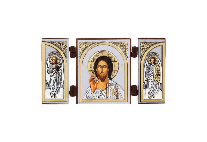 NKlaus Bild Jesus Christus Ikone Triptychon Christlich Holz reise Altar Ikonografi, Religion von NKlaus