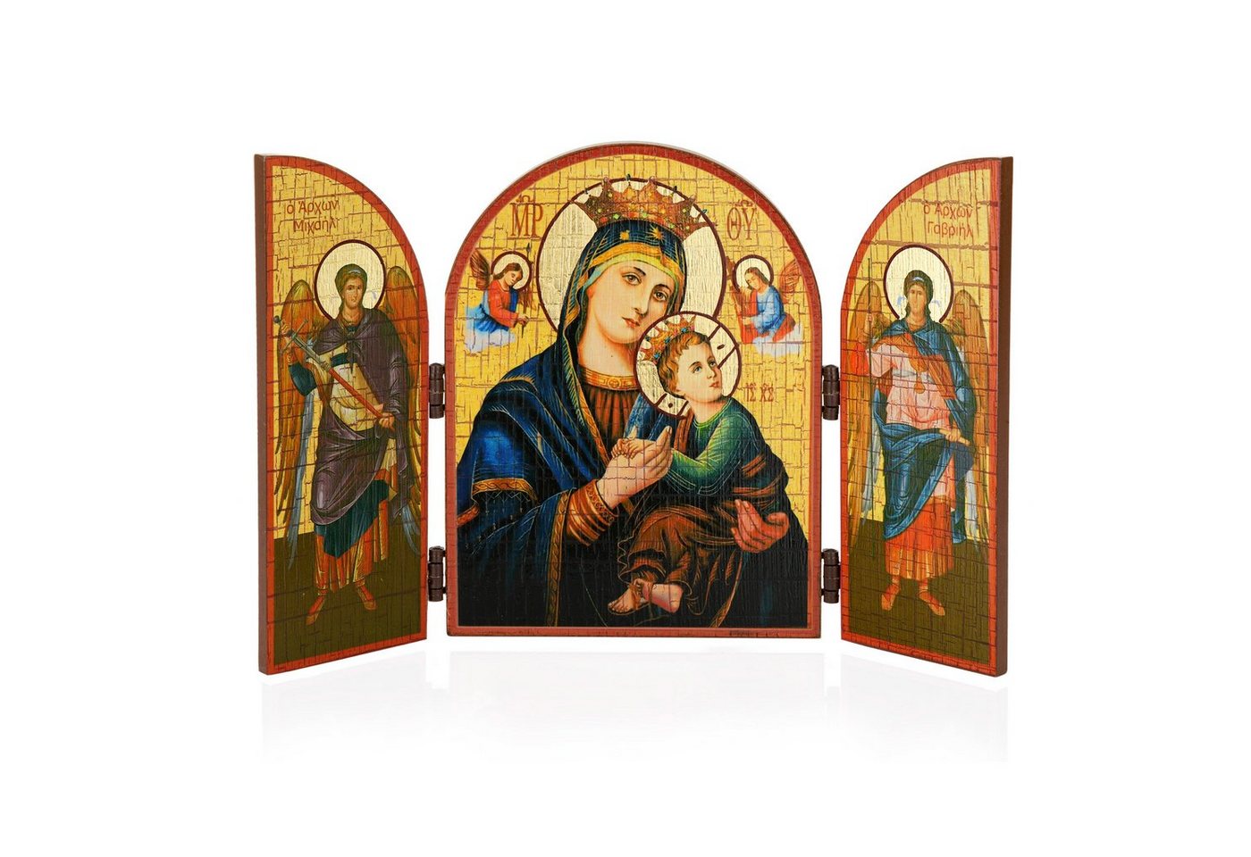 NKlaus Bild Mutter von Immerwährenden Hilfe Ikone Triptychon Holz 25x16cm Christli, Religion NKlaus Bild Mutter von Immerwährenden Hilfe Ikone Triptychon Holz 25x16cm Christli, Religion von NKlaus
