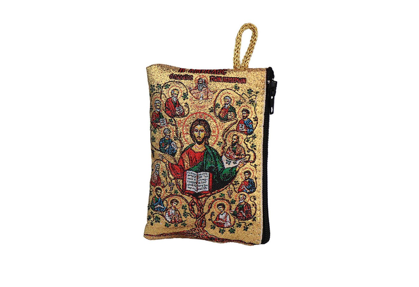 NKlaus Bild Rosenkranz Tasche Jesus Baum des Lebens – 7x10cm mit Zipper gold, Religion NKlaus Bild Rosenkranz Tasche Jesus Baum des Lebens – 7x10cm mit Zipper gold, Religion von NKlaus