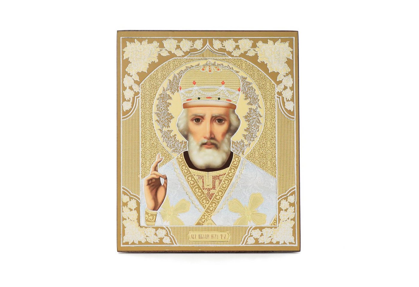NKlaus Bild Sankt Nikolaus von Myra Holz Ikone 10x12cm christlich orthodox 11357, Religion von NKlaus