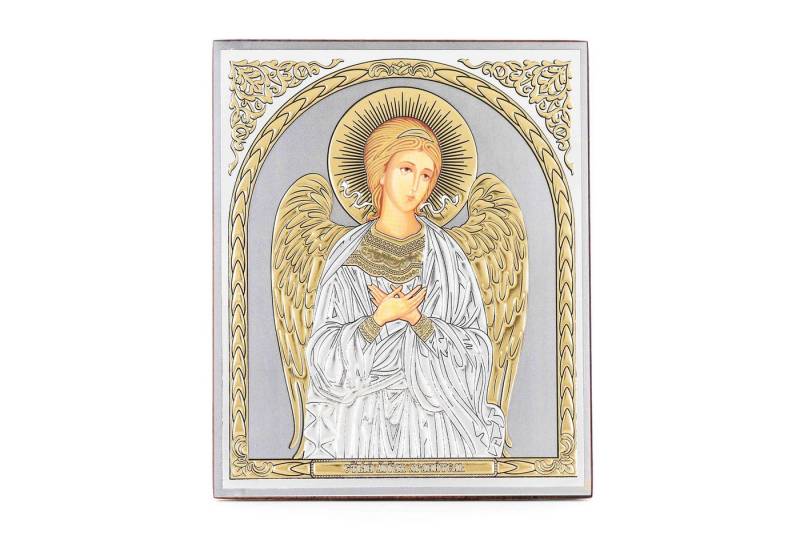 NKlaus Bild Schutzengel Holz Ikone 15x18cm christlich orthodox religiös Segen 1656, Religion von NKlaus