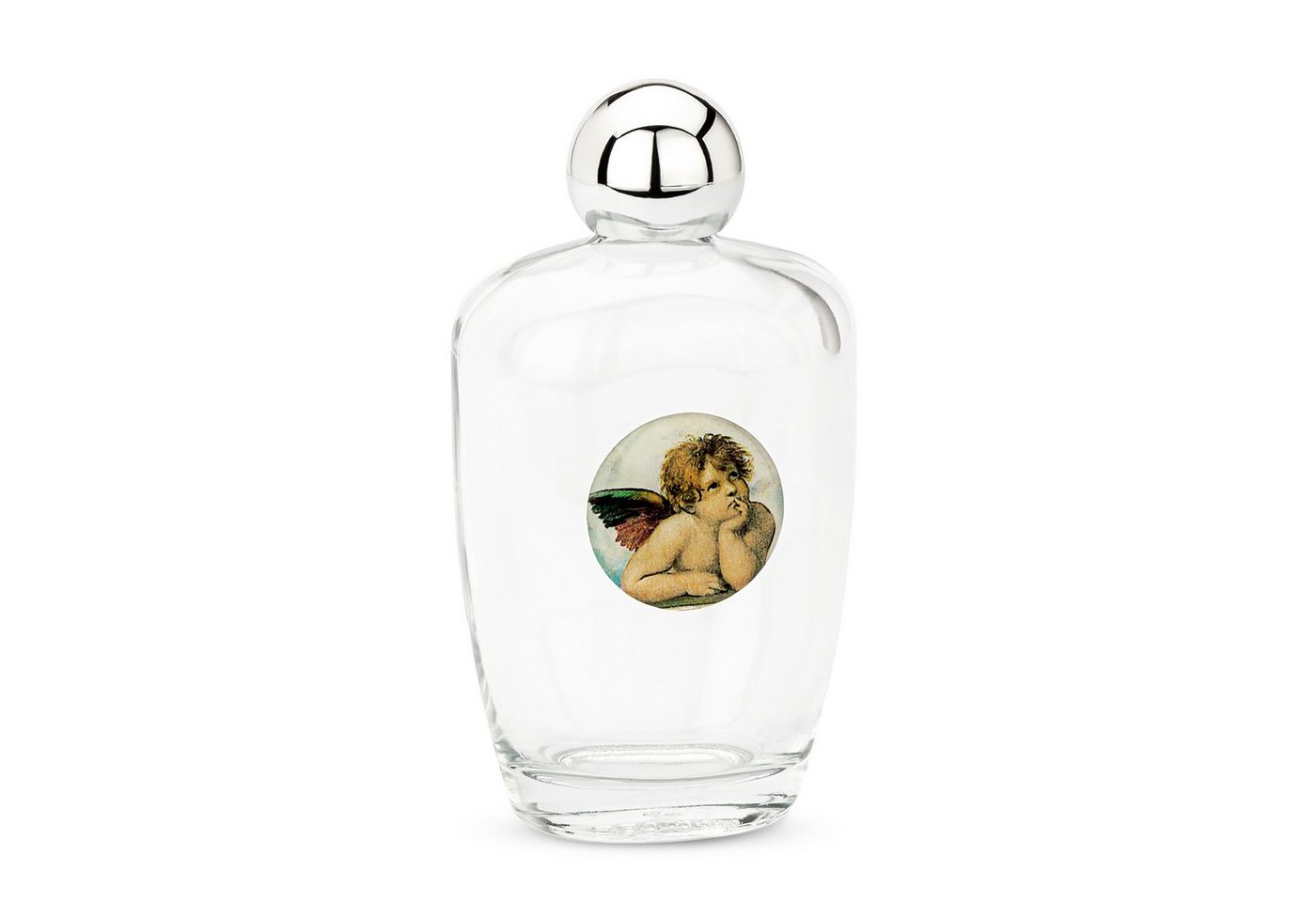 NKlaus Dekofigur 100ml Sakrale Weihwasserflasche aus Glas motiv Bild Raphael 11x6x4 cm, Made in Germany von NKlaus
