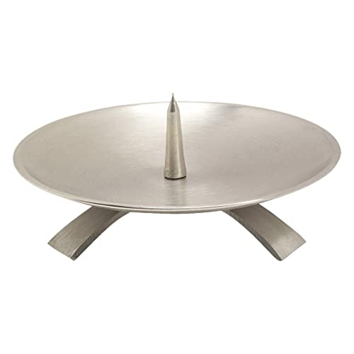 NKlaus Dreifußleuchter Ø13,0cm mit Dorn Gross Messing vernickelt Kerzenleuchter matt 10715 NKlaus Dreifußleuchter Ø13,0cm mit Dorn Gross Messing vernickelt Kerzenleuchter matt 10715 von NKlaus