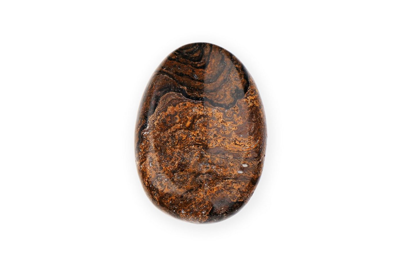 NKlaus Edelstein Daumenstein Stromatolith natur 5x3,5cm Meditation Handschmeichler Deko, Meditation von NKlaus