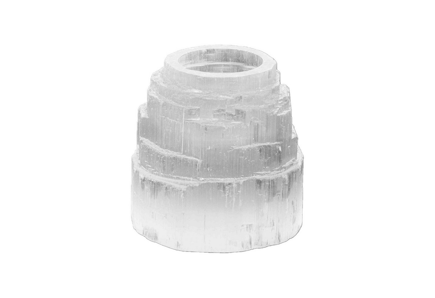 NKlaus Edelstein 8,5 cm Selenit Turm Teelichthalter – Heilstein, Meditation NKlaus Edelstein 8,5 cm Selenit Turm Teelichthalter – Heilstein, Meditation von NKlaus