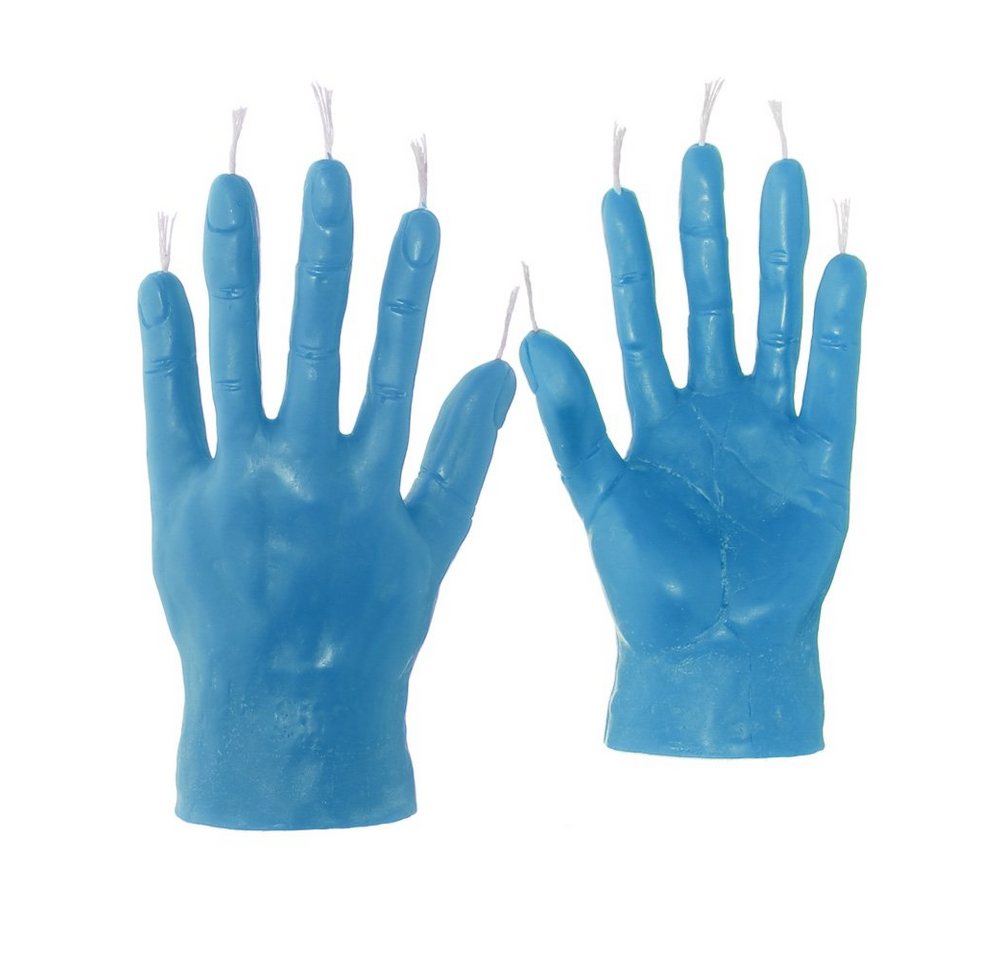 NKlaus Formkerze 2x Paraffinwachs Rumeshand hellblau Kerze Handarbe NKlaus Formkerze 2x Paraffinwachs Rumeshand hellblau Kerze Handarbe von NKlaus