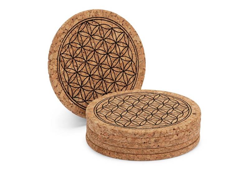 NKlaus Getränkeuntersetzer 6 x Wiederverwendbare Untersetzer 9cm Blume des Le, 6-tlg., Blumen des Lebens NKlaus Getränkeuntersetzer 6 x Wiederverwendbare Untersetzer 9cm Blume des Le, 6-tlg., Blumen des Lebens von NKlaus
