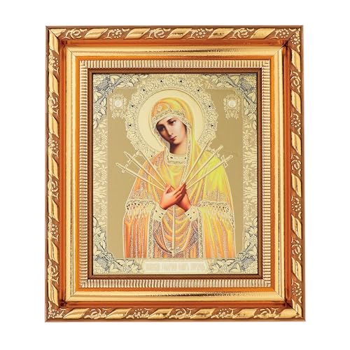 NKlaus Gottesmutter Siebenpfeilige Ikone im Rahmen mit Glas 14x16cm christlich 11365 NKlaus Gottesmutter Siebenpfeilige Ikone im Rahmen mit Glas 14x16cm christlich 11365 von NKlaus