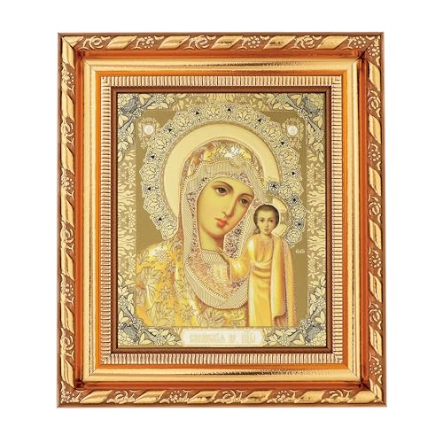 NKlaus Gottesmutter Von Kazan Ikone, Rahmen mit Glas 14x16cm christlich orthodox 11363 von NKlaus
