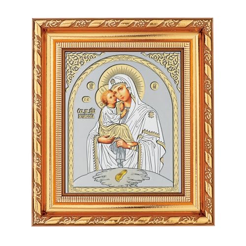 NKlaus Gottesmutter Von Pochaev Ikone im Rahmen Glas 14x16cm christlich orthodox 11347 von NKlaus