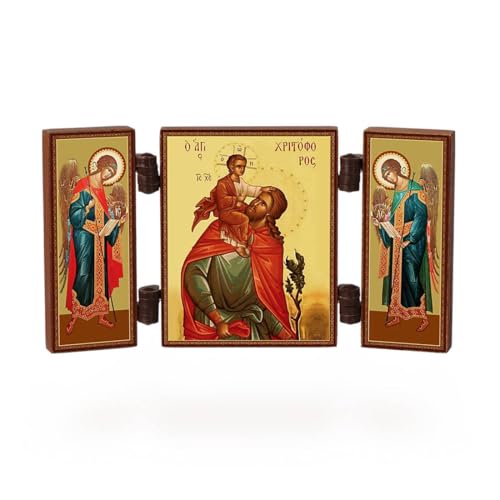 NKlaus - Heiliger Christophorus - christliche Ikone Triptychon - Svyatoj Hristofor - reise Altar Holz 36180 NKlaus - Heiliger Christophorus - christliche Ikone Triptychon - Svyatoj Hristofor - reise Altar Holz 36180 von NKlaus