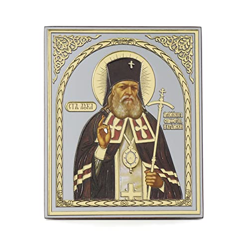 NKlaus Heiliger Lukas von Simferopol Holz Ikone 10x12cm christlich orthodox 11350 von NKlaus