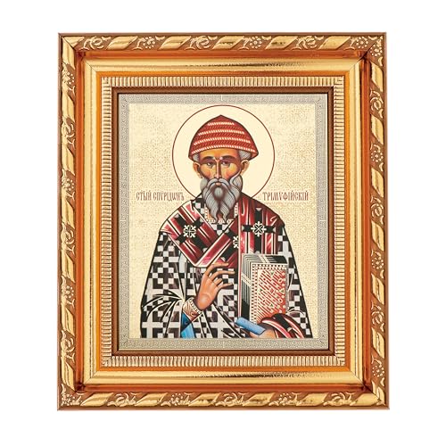 NKlaus Heiliger Spyridon Ikone im Rahmen mit Glas 14x16cm christlich orthodox 13929 NKlaus Heiliger Spyridon Ikone im Rahmen mit Glas 14x16cm christlich orthodox 13929 von NKlaus