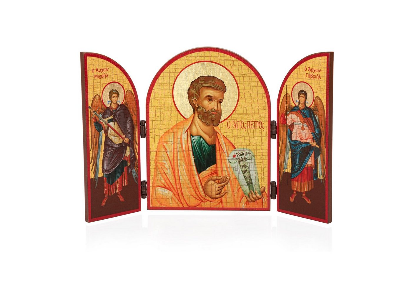 NKlaus Holzbild Aposteln Petrus Triptychon Holz Ikone 25x16cm chri von NKlaus
