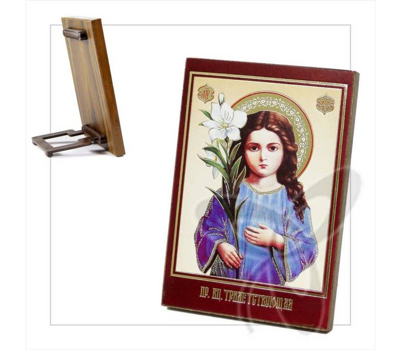 NKlaus Bild Ikone Triletstvujushhaja Gottesmutter Icon Holz 8x6 Икона Трилетствующ, Religion von NKlaus