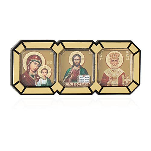 NKlaus Ikone Auto Triptych Gottesmutter von Kasan Jesus Christus Heiliger Nikolaus 1223 NKlaus Ikone Auto Triptych Gottesmutter von Kasan Jesus Christus Heiliger Nikolaus 1223 von NKlaus