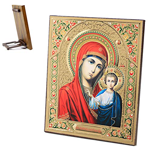 NKlaus Ikone Gottesmutter von Kazan Holz 15x18cm Ikonographie Orthodoxes Leitbild Kunstdruck 39118 von NKlaus