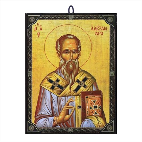 NKlaus Ikone Heiliger Alexander 9,7x13,5x1,2cm Christliche Ikone orthodox aus Griechenland 60009 von NKlaus