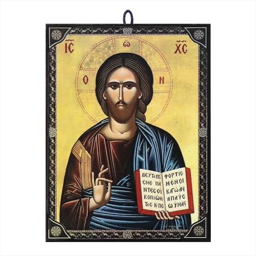 NKlaus Ikone Jesus Christus 9,7x13,5x1,2cm Christliche Ikone orthodox aus Griechenland 1021 NKlaus Ikone Jesus Christus 9,7x13,5x1,2cm Christliche Ikone orthodox aus Griechenland 1021 von NKlaus