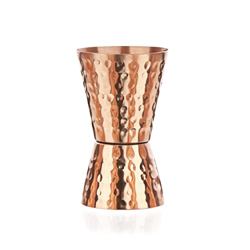 NKlaus Jigger 4 cl 6cl Barmaß Doppelmessbecher aus 100% reinem Kupfer - Perfekt für Cocktails wie den Moscow Mule mit 40 ml und 60 ml Fassungsvermögen 14243 von NKlaus