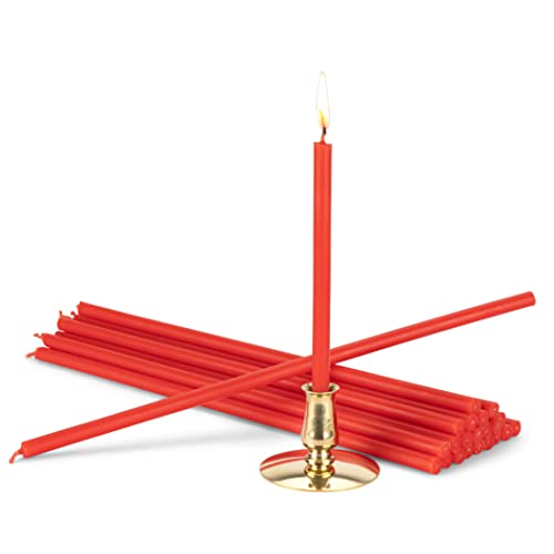 NKlaus - Kerzenhalter mit Stabkerzen rot Tropffrei L 25cm Festtagkerzen Paraffin 40052 NKlaus - Kerzenhalter mit Stabkerzen rot Tropffrei L 25cm Festtagkerzen Paraffin 40052 von NKlaus