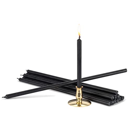 NKlaus - Kerzenhalter mit Stabkerzen schwarz Tropffrei L 29cm Ritualkerzen Paraffin 40064 NKlaus - Kerzenhalter mit Stabkerzen schwarz Tropffrei L 29cm Ritualkerzen Paraffin 40064 von NKlaus