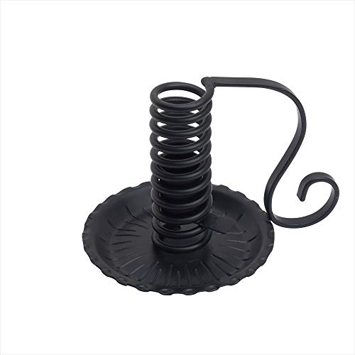 Nklaus Spiral Kerzenleuchter Schwarz Eisen Höhe:12cm für Tafelkerzen Kerze Ø 2-2,5cm Dekoleuchter 2873 von NKlaus