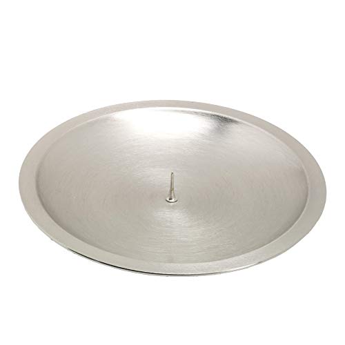 NKlaus Kerzenteller Messing Ø 13cm Kerzenständer Für Kerzen bis 10cm Taufkerze Kerzenhalter mit Dorn 1cm Kerzenuntersetzer Stumpenkerzen Kommunion Taufe Silber matt 2815 NKlaus Kerzenteller Messing Ø 13cm Kerzenständer Für Kerzen bis 10cm Taufkerze Kerzenhalter mit Dorn 1cm Kerzenuntersetzer Stumpenkerzen Kommunion Taufe Silber matt 2815 von NKlaus