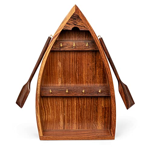 NKlaus Maritim 22x37,5x6cm Schlüsselrack Bott aus Holz mit 7 Messinghaken Schlüsselbox 11715 NKlaus Maritim 22x37,5x6cm Schlüsselrack Bott aus Holz mit 7 Messinghaken Schlüsselbox 11715 von NKlaus
