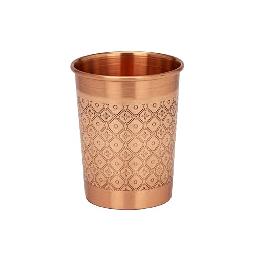 NKlaus Mosaik Kupferbecher 300 ml - reines Kupfer (100%) Handgefertigter Ayurvedischer Trinkbecher, Stilvolles Design 16148 von NKlaus